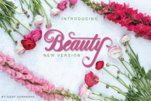 Beauty Pink Flowers: A Handwritten Script Font for Editorial Warmth