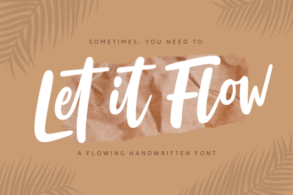 Let It Flow Script Font for Handmade Brands & Printables