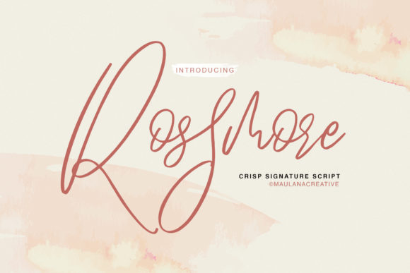 Rossmore: A Bold Script Font That Feels Hand-Poured, Not Hand-Drawn